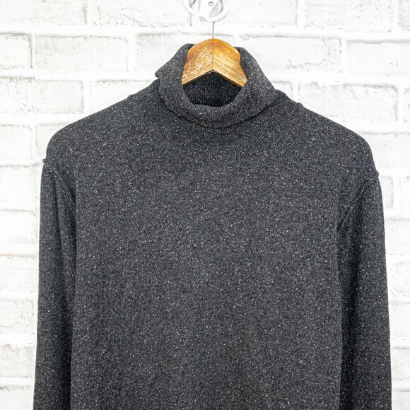 DANIELE ALESSANDRINI Homme Couture Men's 2XL Turtuleneck Sweater Gray knit - Picture 3 of 8